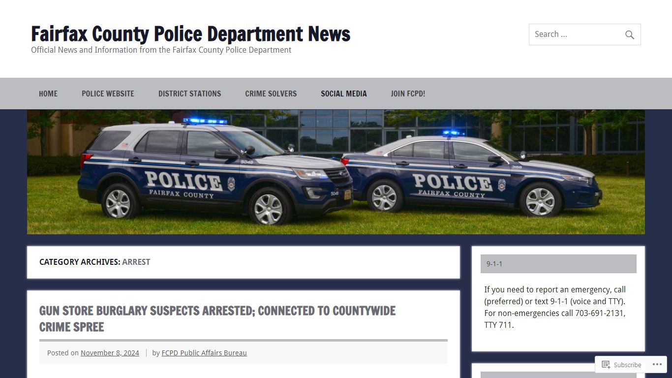 arrest - Fairfax County Police Department News