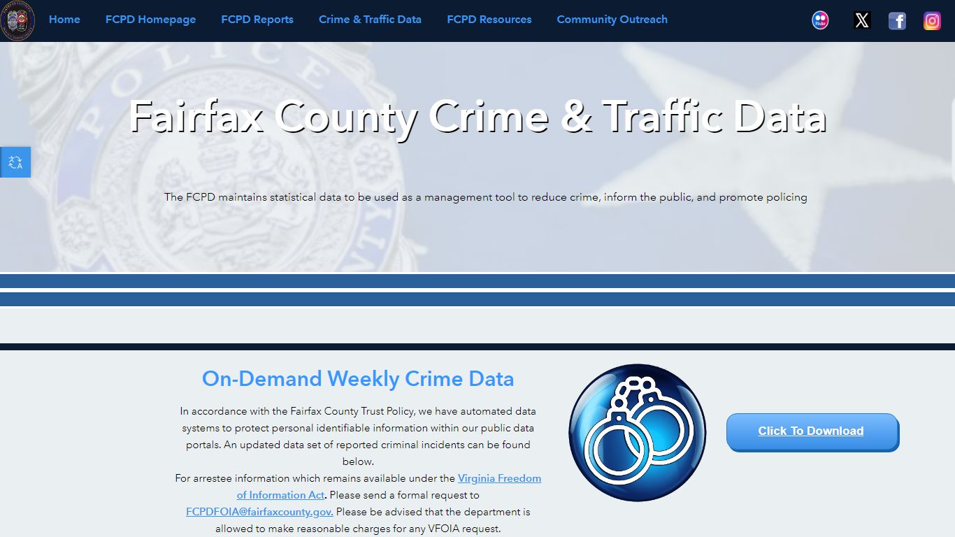 Fairfax County Crime & Traffic Data - fcpod.org